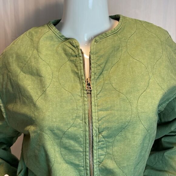 UNIVERSAL THREAD Sage Green Zip Up Jacket Patch Pocket Size M - Picture 8 of 12